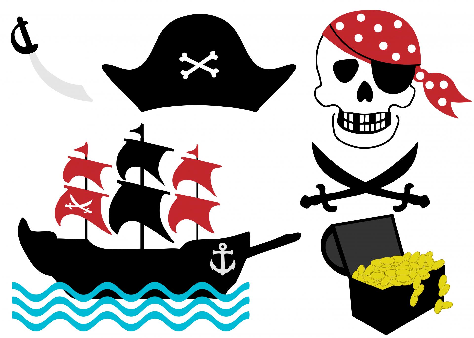 pirate clip art montage